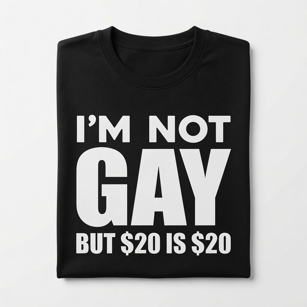 "Im Not Gay But 20 Dollars Is 20 Dollars" Tee